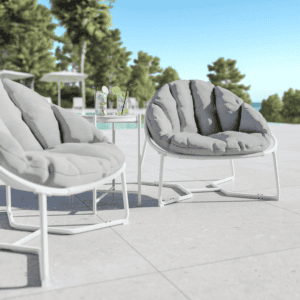 Sillón de exterior cómodo COCOON Blanco