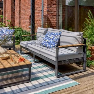 Sofa de exterior 3P PERSEA Gris