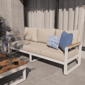 Sofa de exterior 3P PERSEA Blanco